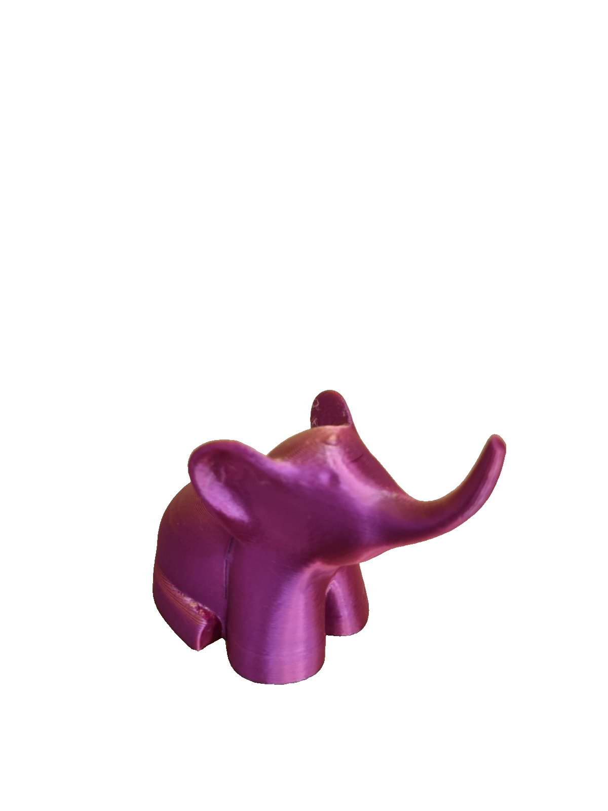 TGY 3D webshop - Ülő szerencse elefánt, felemelt ormánnyal - Natúr felület (Kezeletlen felület) 3szín Narancs-Kék-Zöld (Selyem_PLA) - 3D nyomtatás  bérnyomtatás ajándéktárgyak emléktárgyak használati eszközök 